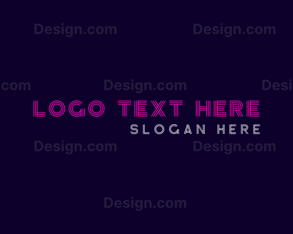 Pink Neon Wordmark Logo