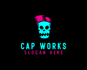 Scary Skull Cap logo design