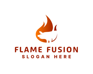 Hot Flaming Pig logo design