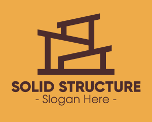 Apartment Building Structure logo design