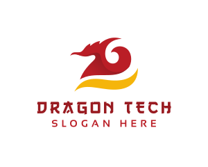 Dragon Asian Creature logo design