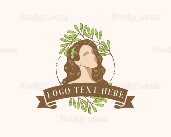 Beauty Wreath Woman Logo