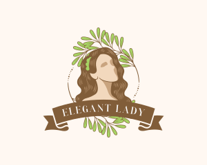 Beauty Wreath Woman logo design