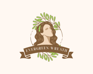 Beauty Wreath Woman logo design