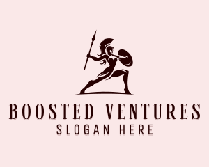 Spartan Woman Warrior logo design