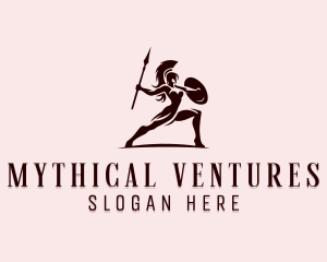 Spartan Woman Warrior logo design