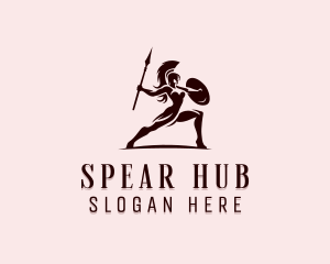 Spartan Woman Warrior logo design