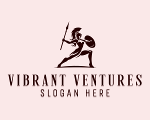 Spartan Woman Warrior logo design