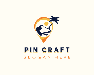 Location Pin Tourist logo design