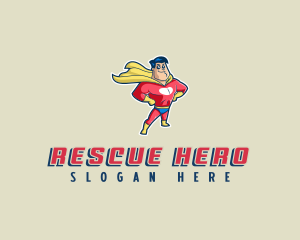 Strong Superhero Cartoon logo design