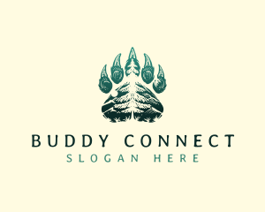 Claw Pine Tree Mountain logo design