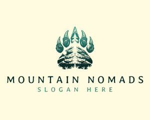 Claw Pine Tree Mountain logo design