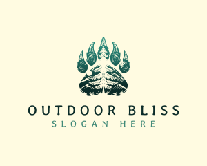 Claw Pine Tree Mountain logo design