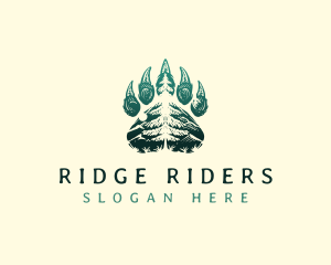 Claw Pine Tree Mountain logo design