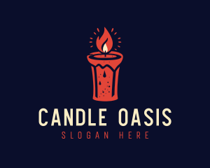 Candle Light Flame logo
