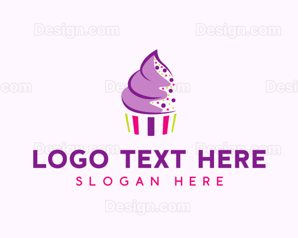 Muffin Cake Sprinkle Logo