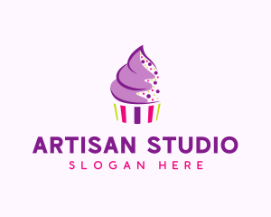 Muffin Cake Sprinkle  logo design