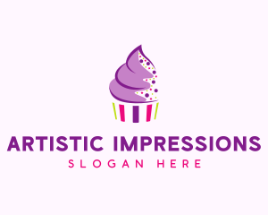 Muffin Cake Sprinkle  logo design