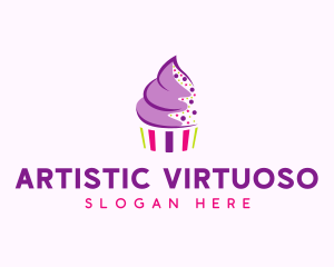 Muffin Cake Sprinkle  logo design