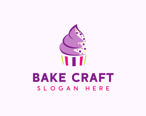 Muffin Cake Sprinkle  logo design