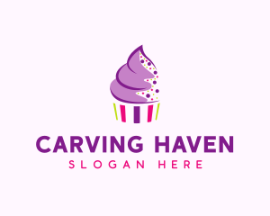 Muffin Cake Sprinkle  logo design