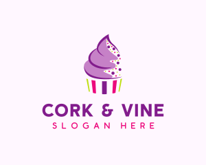 Muffin Cake Sprinkle  logo design