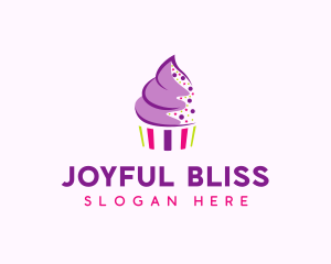 Muffin Cake Sprinkle  logo design