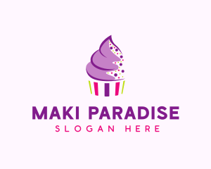 Muffin Cake Sprinkle  logo design