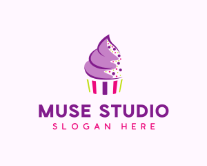 Muffin Cake Sprinkle  logo design