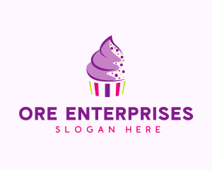 Muffin Cake Sprinkle  logo design