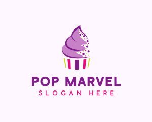 Muffin Cake Sprinkle  logo design