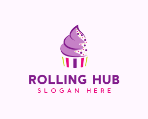 Muffin Cake Sprinkle  logo design