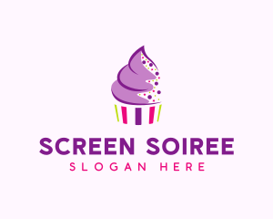 Muffin Cake Sprinkle  logo design