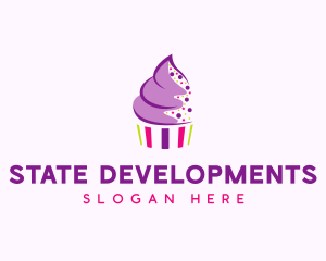 Muffin Cake Sprinkle  logo design