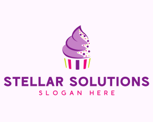 Muffin Cake Sprinkle  logo design