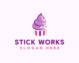 Muffin Cake Sprinkle  logo design