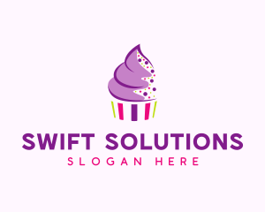 Muffin Cake Sprinkle  logo design