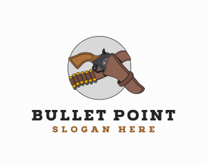 Revolver Gun Holster logo design