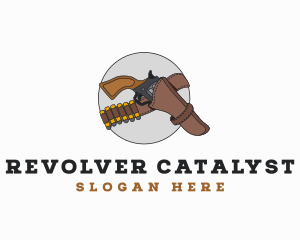 Revolver Gun Holster logo design