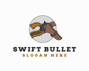 Revolver Gun Holster logo design