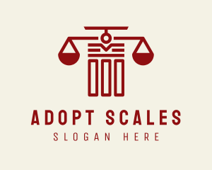 Pillar Legal Scales logo design