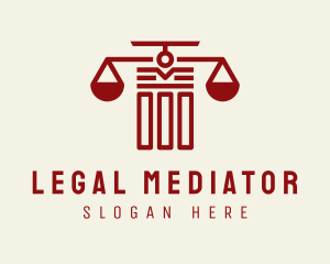 Pillar Legal Scales logo design