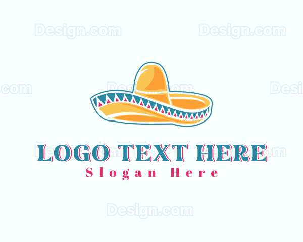 Mexican Sombrero Hat Logo