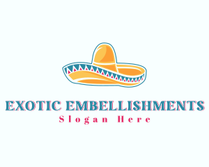 Mexican Sombrero Hat logo design