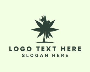 Crown Marijuana Leaf logo