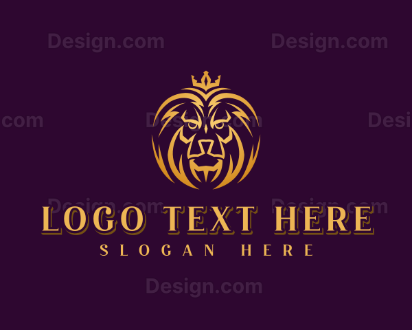 Professional Lion Crown Logo