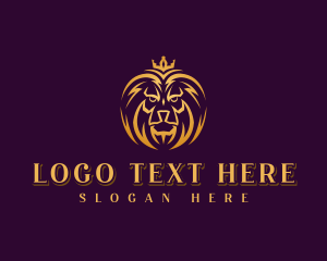 Professional Lion Crown Logo