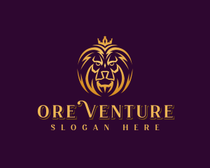 Professional Lion Crown logo design