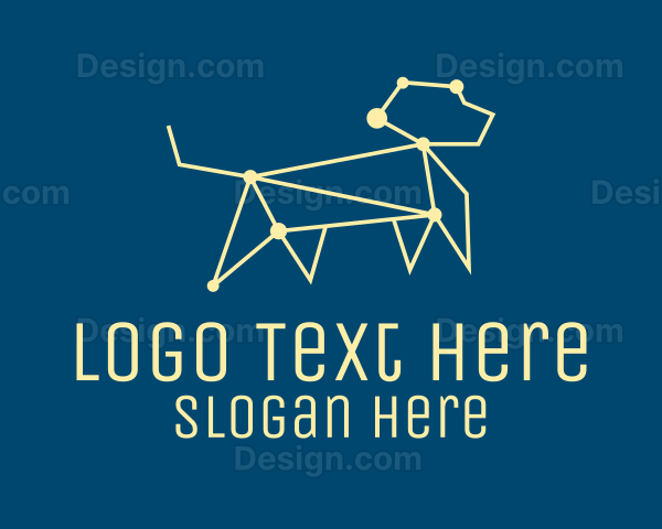 Geometric Dog Constellation Logo