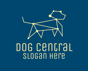 Geometric Dog Constellation  logo design